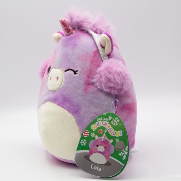 8" RARE Winking Lola The Unicorn Silver Rare Tag Squishmallows Plush Toy BNWT - Picture 4 of 7